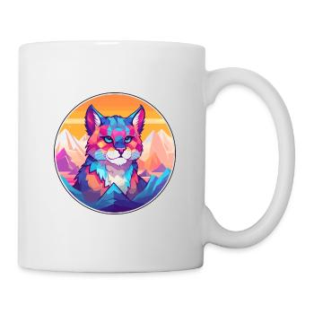 Chat égyptien coloré dessin animé aquarelle Illustrat - Mug blanc - blanc - Droite
