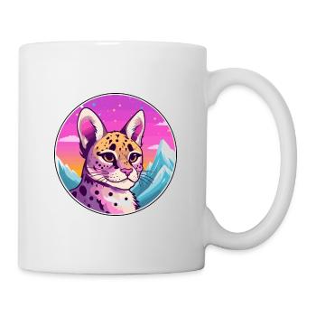 Ocicat Chat Coloré Dessin Animé Aquarelle Illustratio - Mug blanc - blanc - Droite