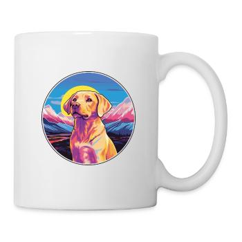 Labrador Retriever chien race dessin animé kawaii waterc - Mug blanc - blanc - Droite