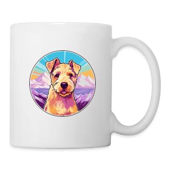 Lakeland Terrier chien race dessin animé Kawaii Watercol - Mug blanc - blanc - Droite