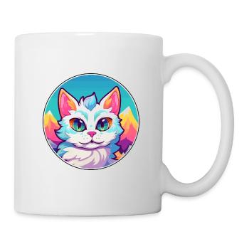Illustration aquarelle de dessin animé coloré de chat thaïlandais - Mug blanc - blanc - Droite