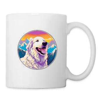 Maremma Sheepdog Dog Breed Cartoon Kawaii Watercol - Mug - white - Right