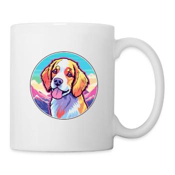 Nederlandse Kooikerhondje Dog Breed Cartoon Kawaii - Mug blanc - blanc - Droite