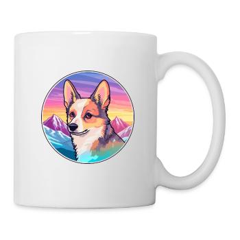 Norwegische Lundehund Hunderasse Cartoon Kawaii Wasser - Tasse - Weiß - Rechts