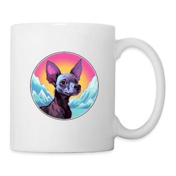 Chien nu péruvien race Cartoon Kawaii Waterco - Mug blanc - blanc - Droite