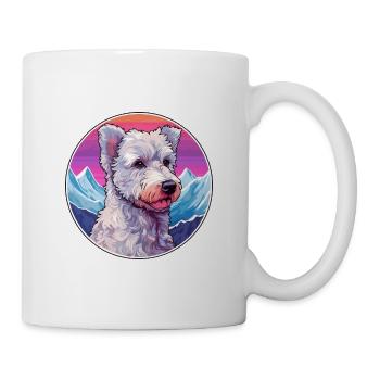 Pumi Hunderasse Karikatur Kawaii Aquarell - Tasse - Weiß - Rechts
