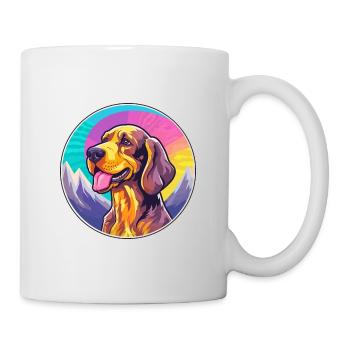 Smaland chien chien race dessin animé Kawaii aquarelle - Mug blanc - blanc - Droite