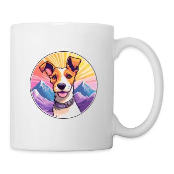 Miniature Fox Terrier chien race Cartoon Kawaii Wat - Mug blanc - blanc - Droite