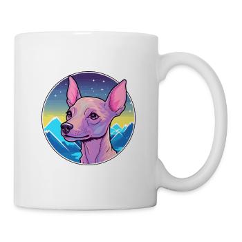 Mexikanische haarlose Hunderasse Cartoon Kawaii Watercol - Tasse - Weiß - Rechts