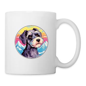Miniature Schnauzer chien race dessin animé Kawaii eau - Mug blanc - blanc - Droite