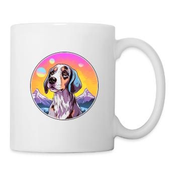 Norwegian Hound Dunker Dog Breed Cartoon Kawaii Wa - Mug - white - Right