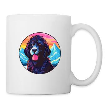 Portuguese Water Dog Breed Cartoon Kawaii Watercol - Mug - white - Right