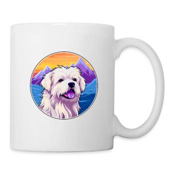 Berger des Pyrénées race de chien Cartoon Kawaii Waterco - Mug blanc - blanc - Droite