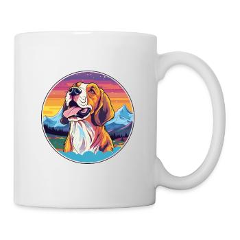 Smalandsstovare Smaland Hound Chien Race Cartoon Ka - Mug blanc - blanc - Droite