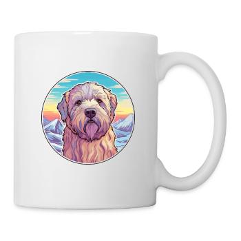 Soft Coated Wheaten Terrier Dog Breed Cartoon Kawa - Mug - white - Right