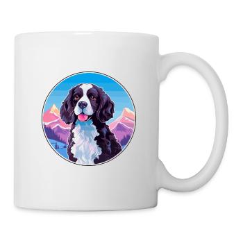 Stabyhoun Stabij Dog Breed Cartoon Kawaii Watercol - Mug - white - Right