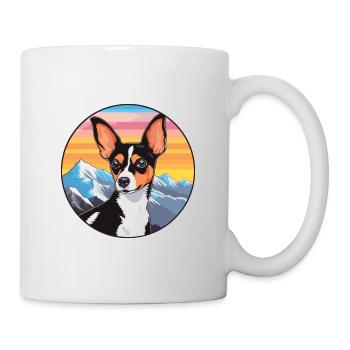 Spielzeug Foxterrier Hunderasse Cartoon Kawaii Watercolo - Tasse - Weiß - Rechts
