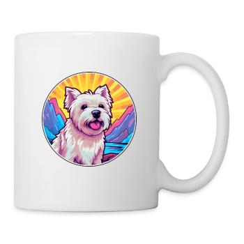 West Highland White Terrier Hunderasse Cartoon Kawa - Tasse - Weiß - Rechts