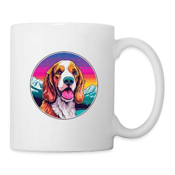 Welsh Springer Spaniel chien race Cartoon Kawaii Wa - Mug blanc - blanc - Droite