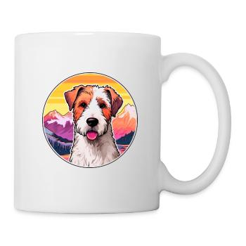 Fil Fox Terrier chien race Cartoon Kawaii Watercol - Mug blanc - blanc - Droite