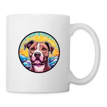 Staffordshire Bull Terrier Staffy Dog Breed Cartoo - Mug - white - Right