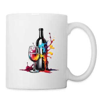 Wein / Trauben / Alkohol / trinken / Genießen - Tasse - Weiß - Rechts