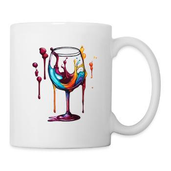 Wein / Trauben / Alkohol / trinken / Genießen - Tasse - Weiß - Rechts