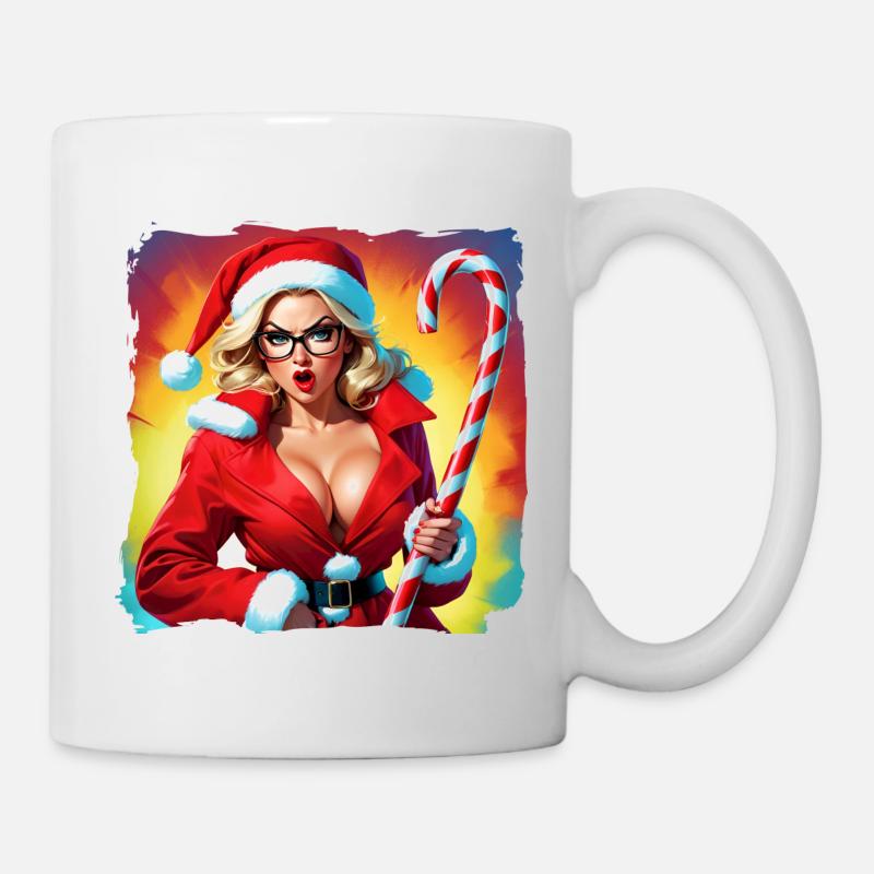 Weihnachtsfrau - Tasse - Weiß