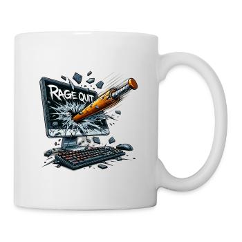 Rage Quit Screen - Gamer-Geschenk - Tasse - Weiß - Rechts
