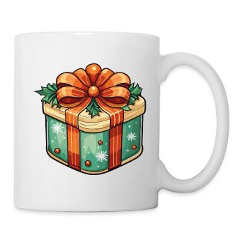 Gift in green with red bows - Mug - white - Right