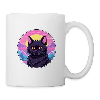 Bombay Cat Colorful Cartoon Watercolor Illustratio - Mug - white - Right