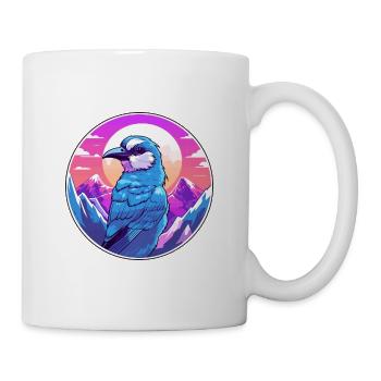 Blue Jay Watercolor Cartoon Kawaii Pet Animal Colo - Mug - white - Right