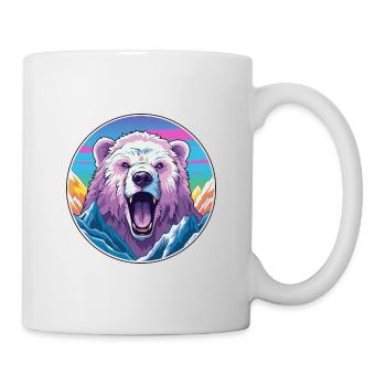 Bär Aquarell Karikatur Kawaii Haustier Tier Bunt - Tasse - Weiß - Rechts