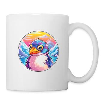 Penguin Watercolor Cartoon Kawaii Pet Animal Color - Mug - white - Right