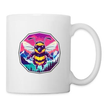 Bee Watercolor Cartoon Kawaii Pet Animal Colorful - Mug - white - Right