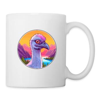 Emu Watercolor Cartoon Kawaii Pet Animal Colorful - Mug - white - Right