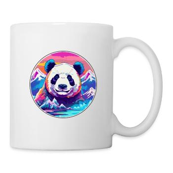Panda Aquarell Karikatur Kawaii Haustier Tier Farbefu - Tasse - Weiß - Rechts