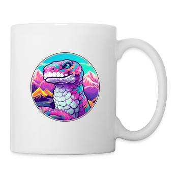 Schlange Aquarell Karikatur Kawaii Haustier Tier Farbefu - Tasse - Weiß - Rechts