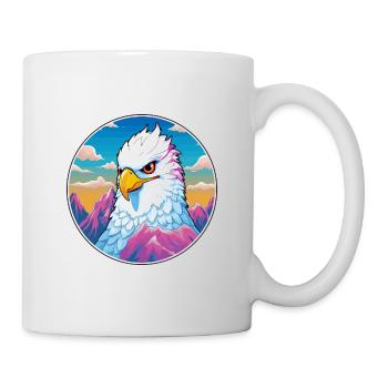 Cacatoès aquarelle dessin animé kawaii animal de compagnie animal Colo - Mug blanc - blanc - Droite