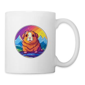 Cochon d’Inde aquarelle dessin animé Kawaii Pet Animal Co - Mug blanc - blanc - Droite