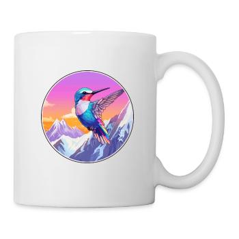 Colibri Aquarelle Dessin Animé Kawaii Animal De Compagnie C - Mug blanc - blanc - Droite