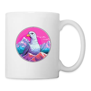 Pigeon Aquarelle Dessin Animé Kawaii Animal De Compagnie Colorf - Mug blanc - blanc - Droite