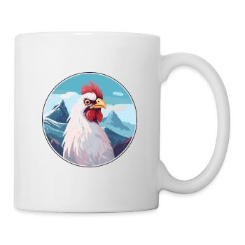 Chicken Watercolor Cartoon Kawaii Pet Animal Color - Mug - white - Right
