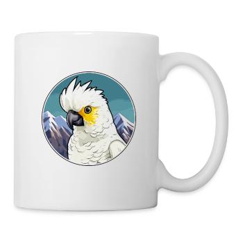 Cacatoès aquarelle dessin animé kawaii animal de compagnie animal Colo - Mug blanc - blanc - Droite