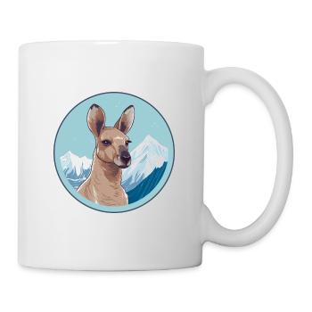 Kangourou Aquarelle Dessin Animé Kawaii Animal Animal Colo - Mug blanc - blanc - Droite