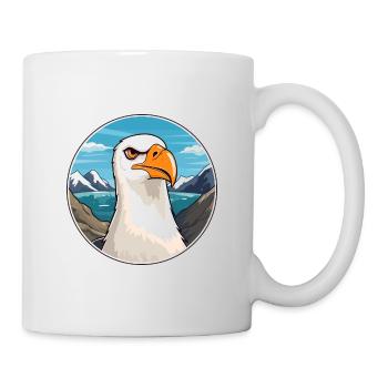 Albatross Watercolor Cartoon Kawaii Pet Animal Col - Mug - white - Right