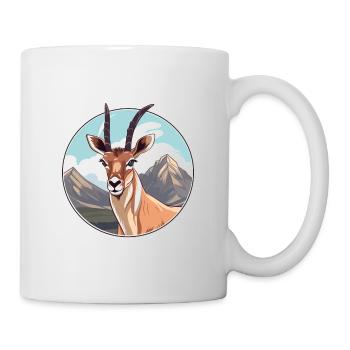 Antilope aquarelle dessin animé kawaii animal animal Colo - Mug blanc - blanc - Droite