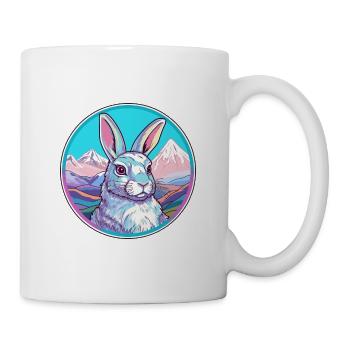 Lapin Aquarelle Dessin Animé Kawaii Animal De Compagnie Colorf - Mug blanc - blanc - Droite