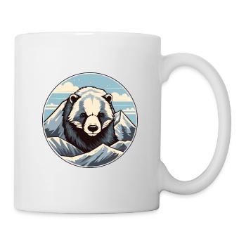 Blaireau Aquarelle Dessin Animé Kawaii Animal De Compagnie Colorf - Mug blanc - blanc - Droite