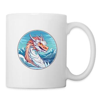 Dragon Aquarelle Dessin Animé Kawaii Animal De Compagnie Colorf - Mug blanc - blanc - Droite